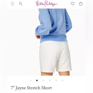 Lilly Pulitzer 7" Jayne Stretch Short white size 4